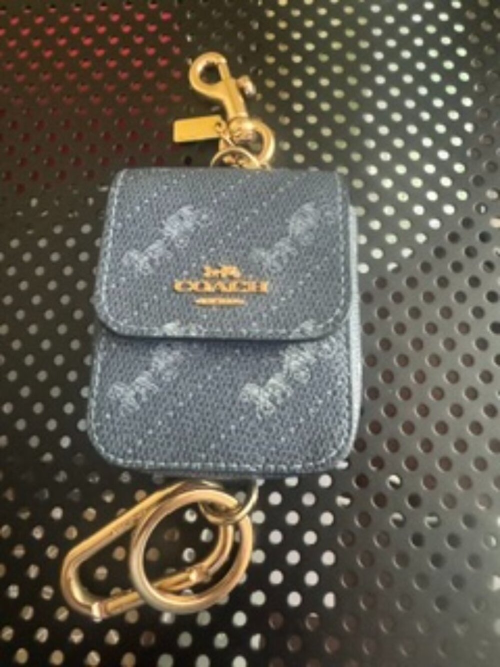 Coach Blue Multi Attachment Case Bag Charm